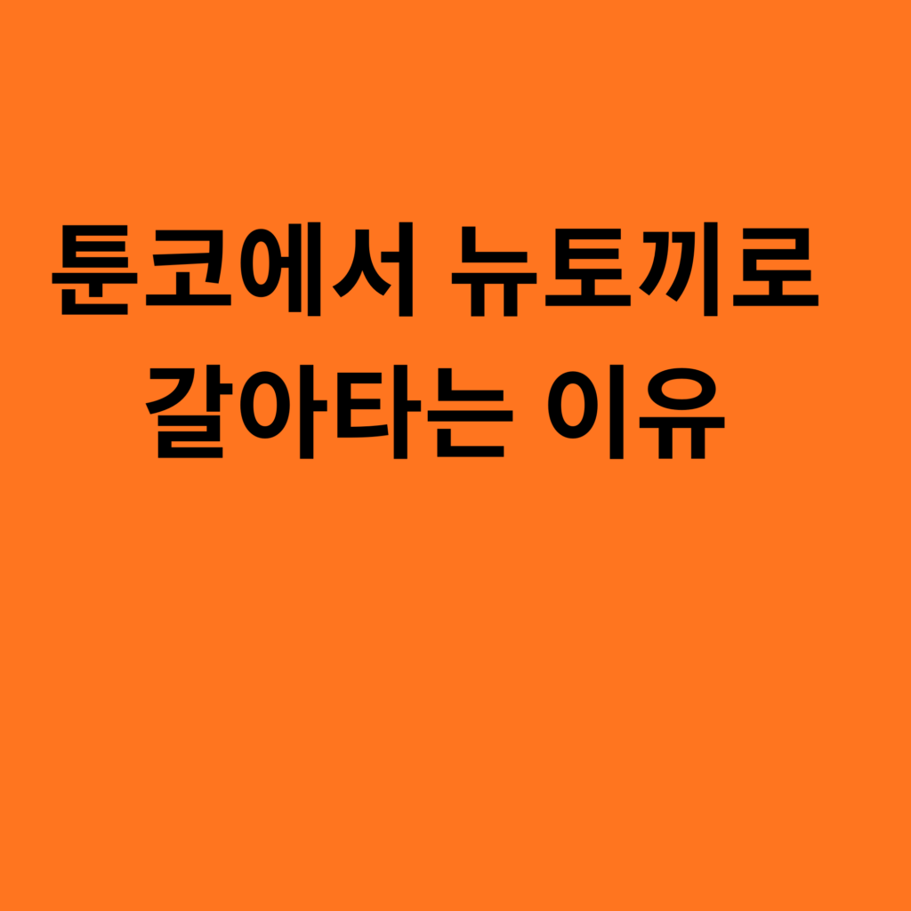 툰코에서 뉴토끼로 갈아타는 이유